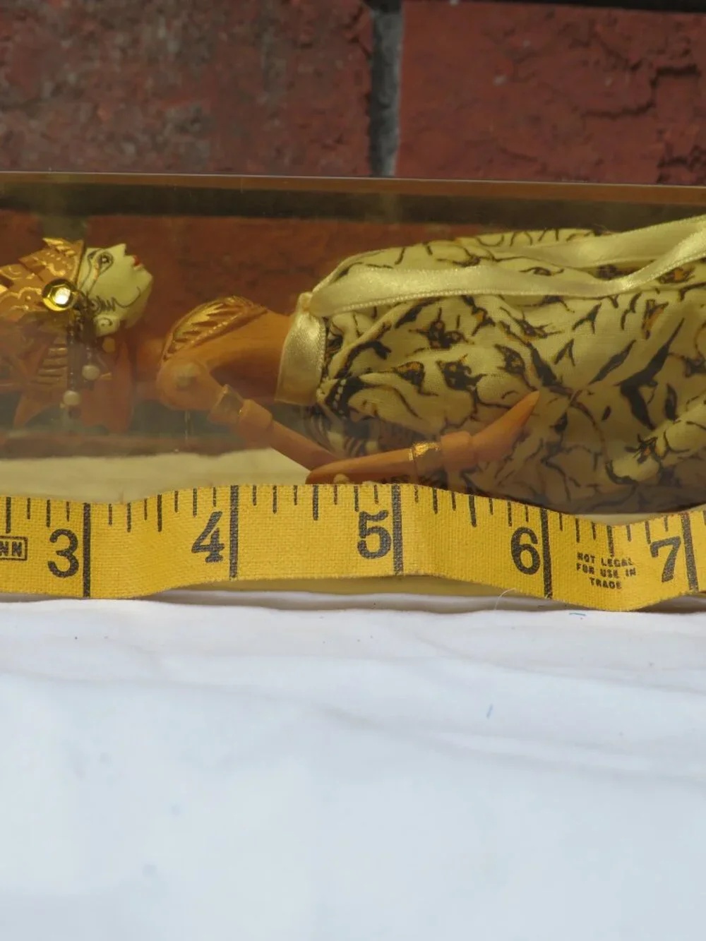 Vintage Indonesian Wayang Golek Puppet in Handcrafted Display Case | Javanese